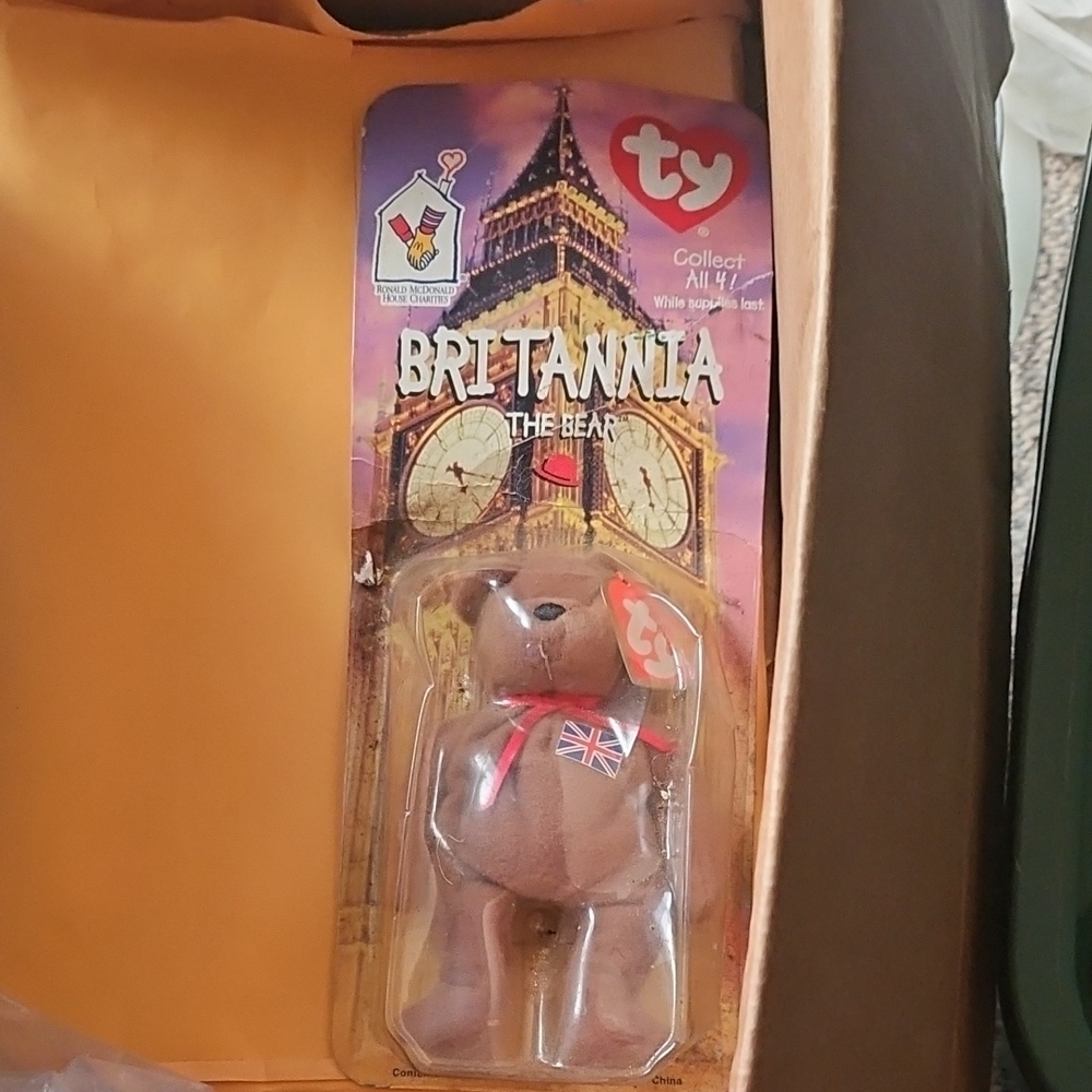 Ty Britannia Bear with Union Jack Ribbon